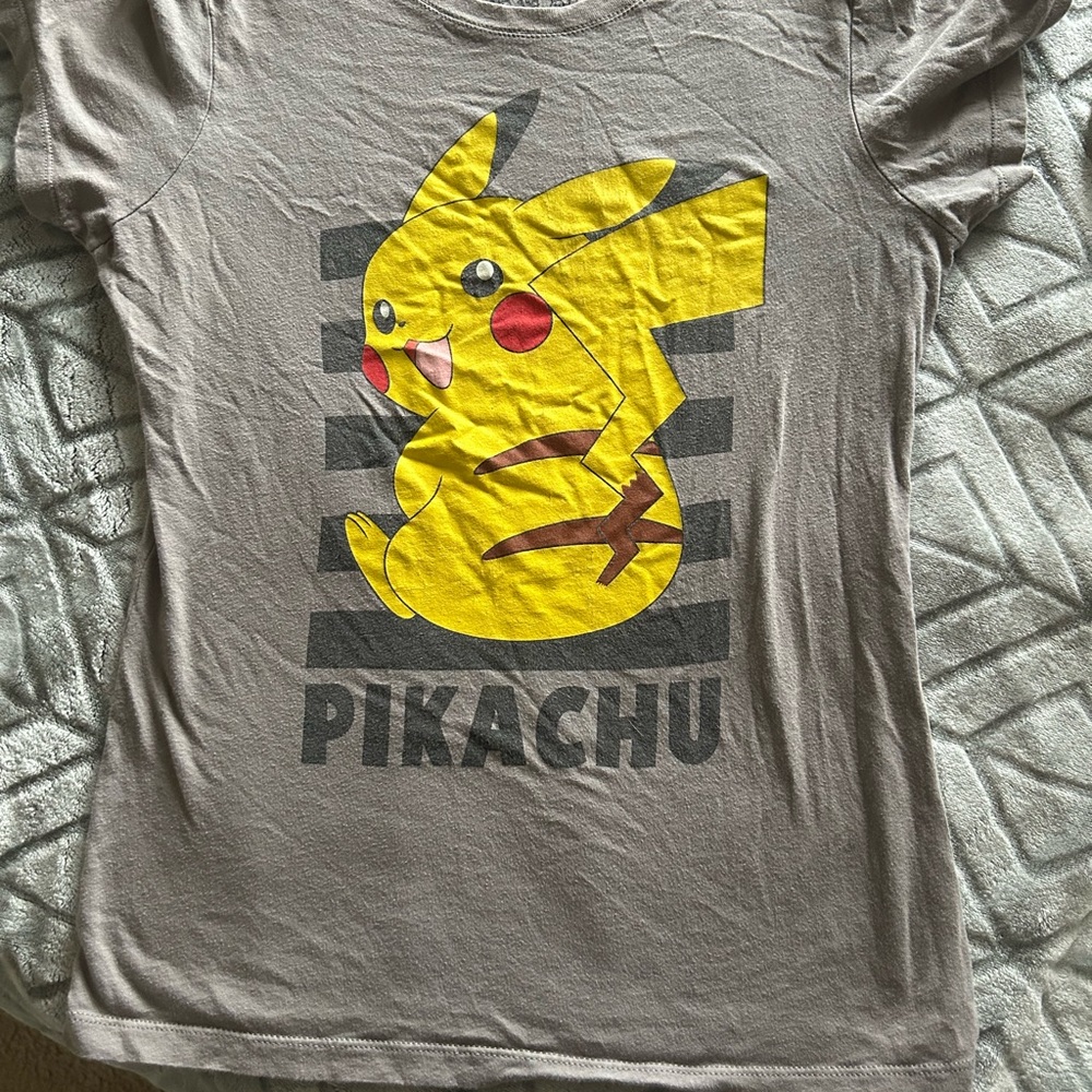 Pikachu Kids T-Shirt - Grey